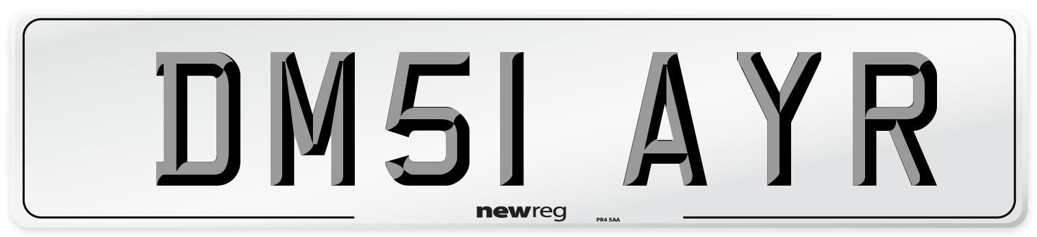 DM51 AYR Number Plate from New Reg